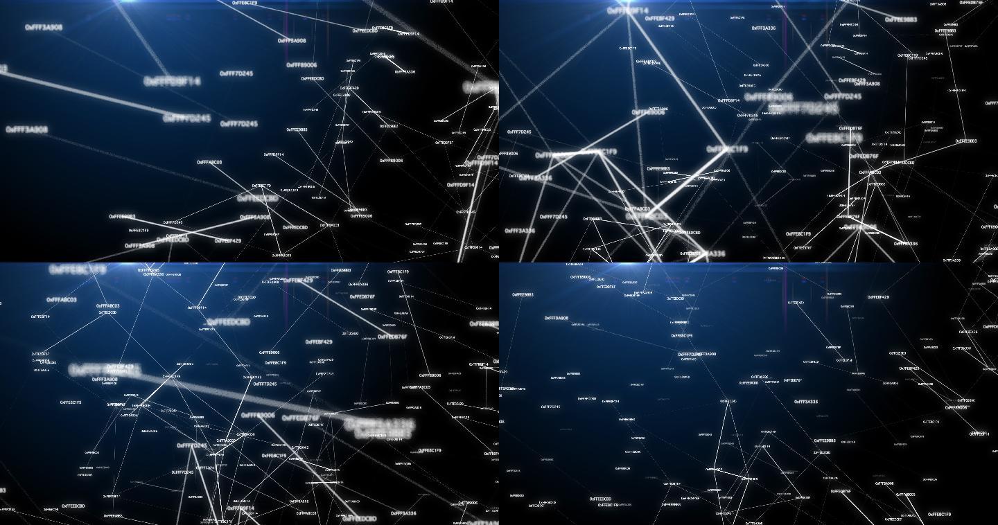 数字随机网络连接特效视频