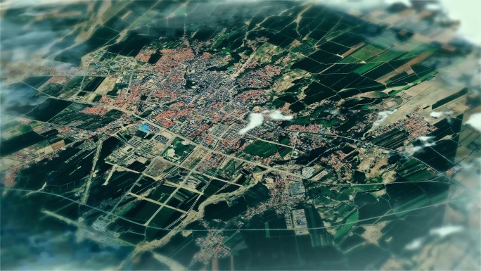 4K塔城地区主城区地图视频动画素材