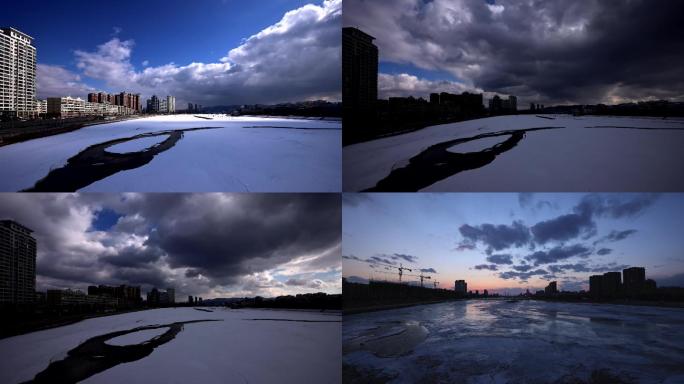 云  延时摄影  冬季