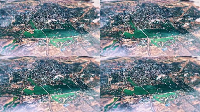 4K石嘴山市主城区地图视频动画素材