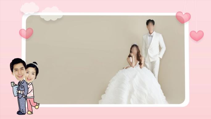 韩版婚礼婚纱照电子相册mv视频ae模板
