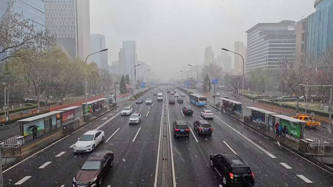 北京下雪实拍