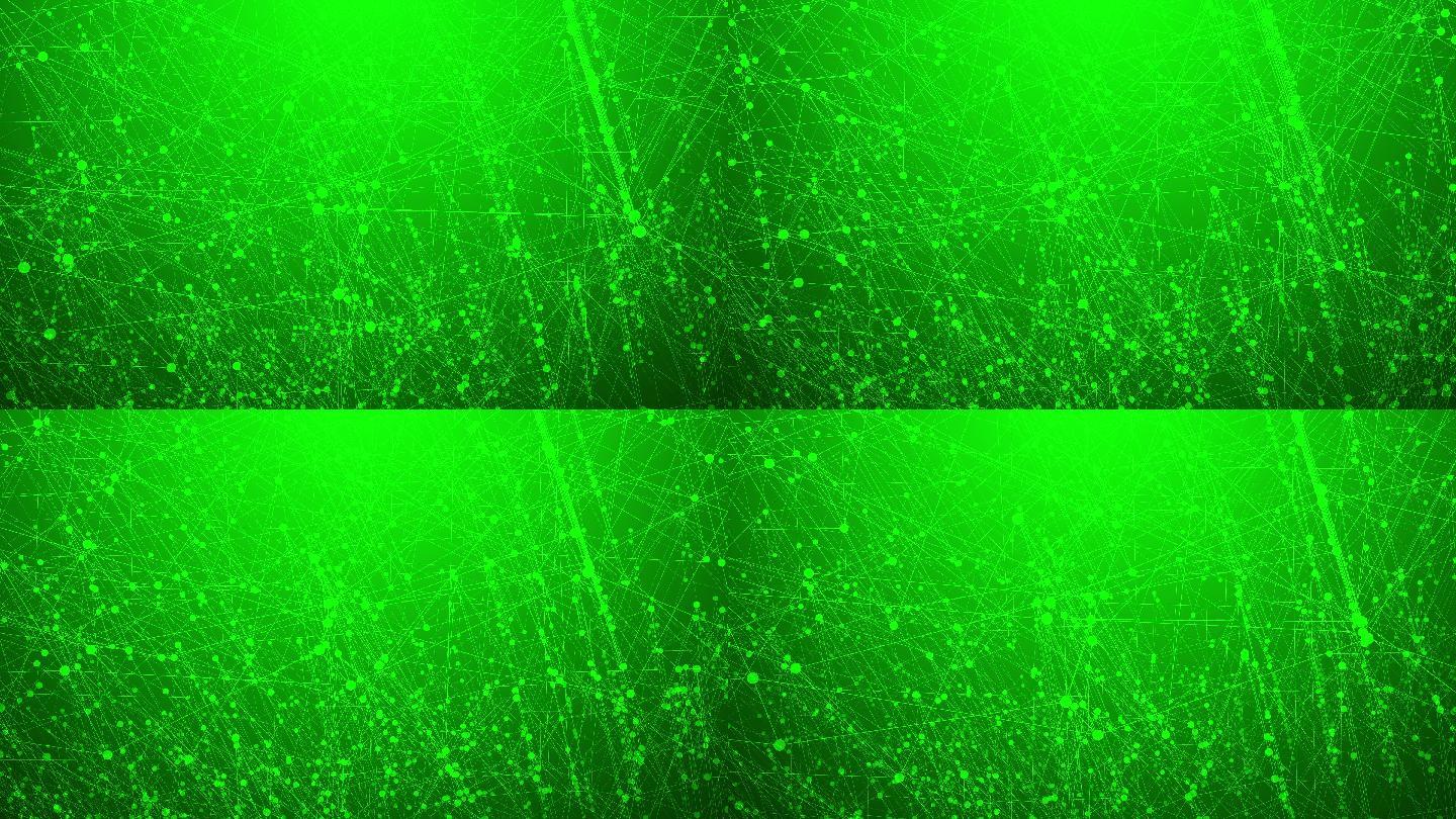抽象绿色波点技术网络连接结构背景。