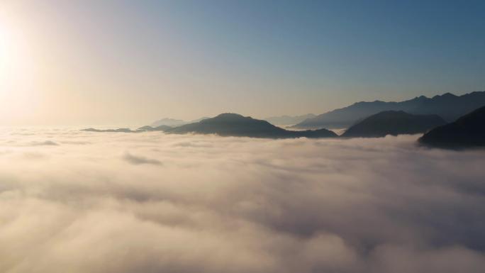 山川山脉云海日出村落竹林