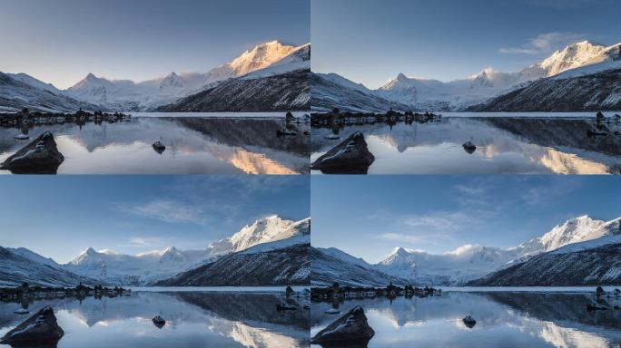 萨普雪山清晨延时