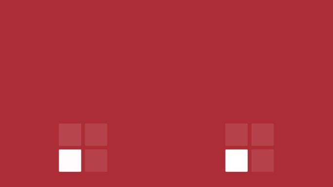 红色平面变化立方体加载动画