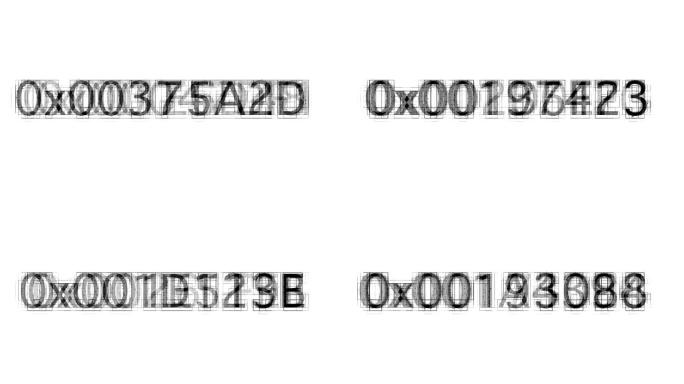 数字号码视频素材