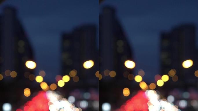 城市交通霓虹灯繁华夜市繁华街道