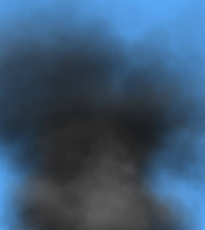 蓝色背景上的烟雾