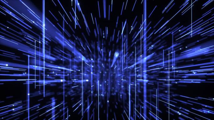 抽象光斑建筑结构造蓝色未来科技动态视频