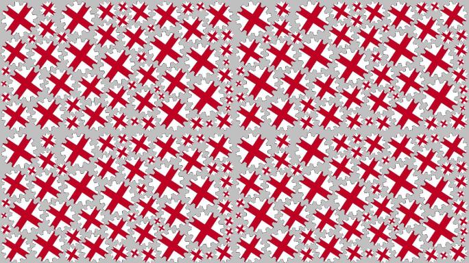 瑞士国旗背景特效视频logo抽象