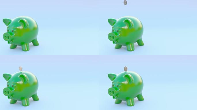 小猪银行和美元硬币