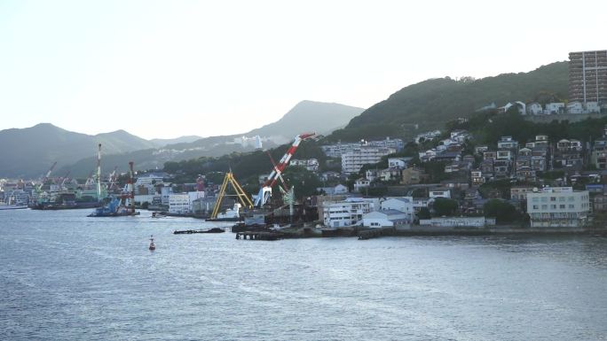 日本长崎港港口风光