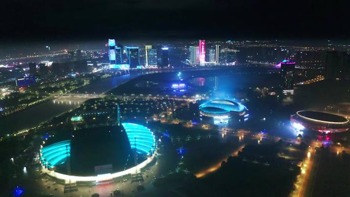义乌城市夜景风光