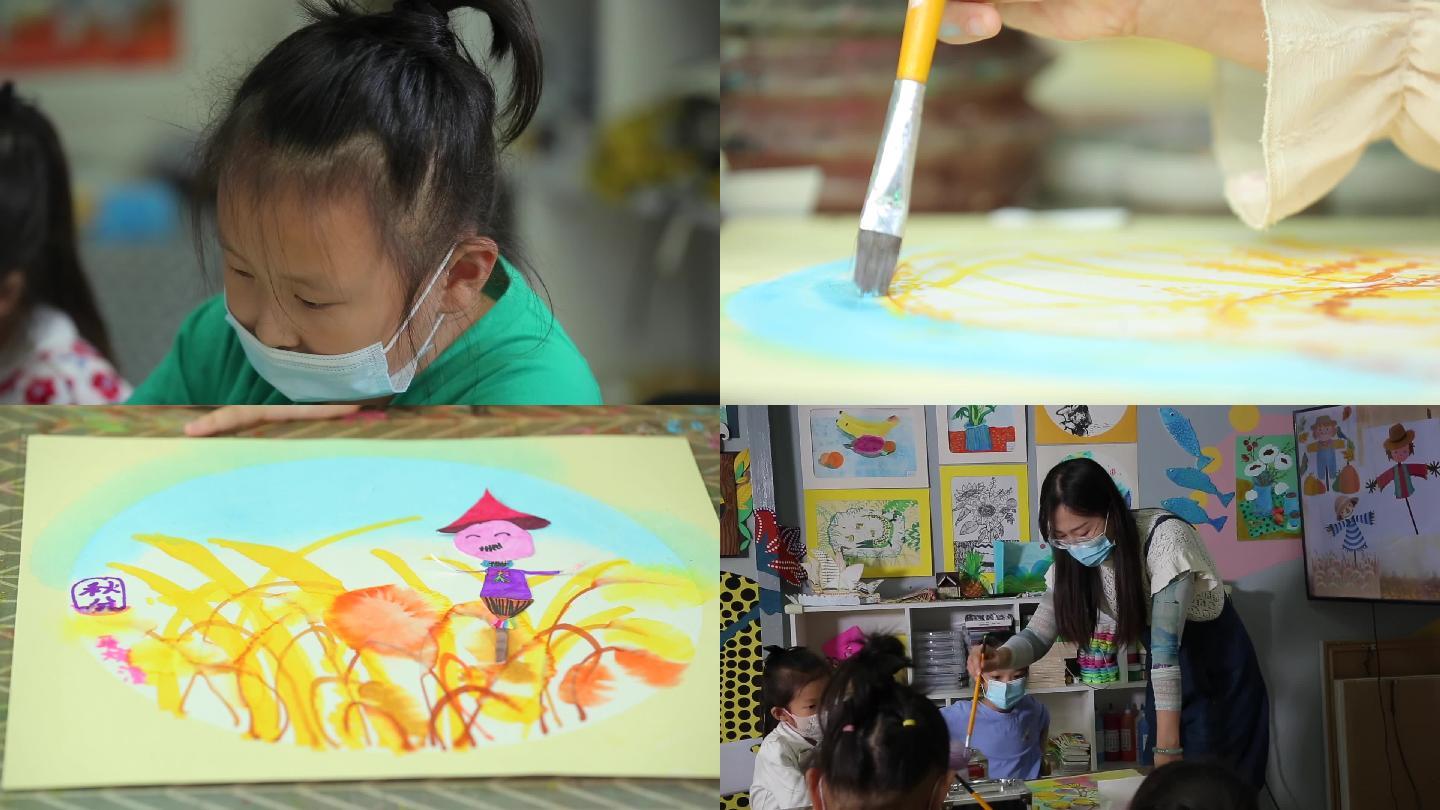 幼儿手工画画绘画艺术DIY小孩玩耍