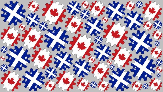 加拿大国旗背景视频素材动态纹理抽象概念