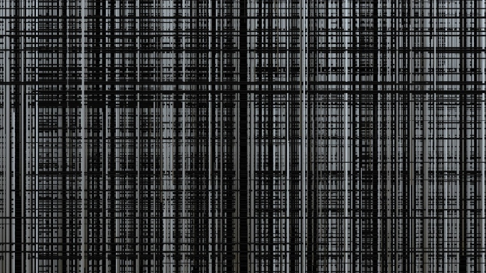【4K时尚背景】黑白抽象线条穿插炫酷空间