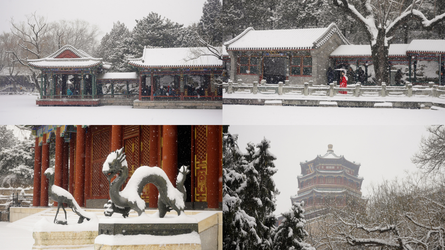 【4K】北京颐和园大雪03-日景空镜
