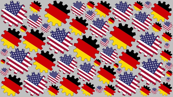 德国国旗齿轮背景素材视频元素