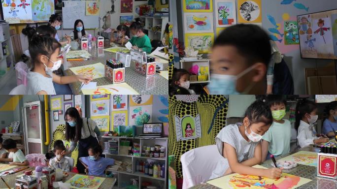 幼儿手工画画绘画艺术DIY小孩玩耍