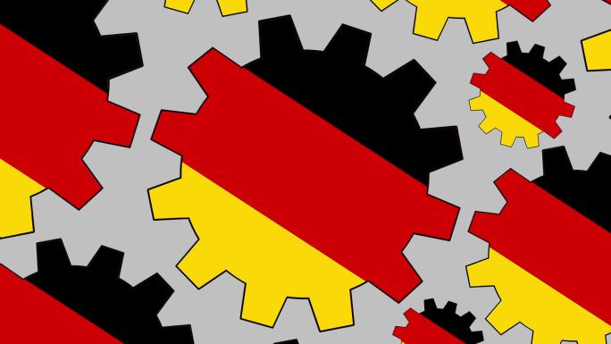 德国国旗齿轮背景素材视频元素