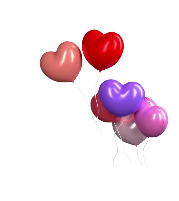 心形气球浪漫爱情彩色告白