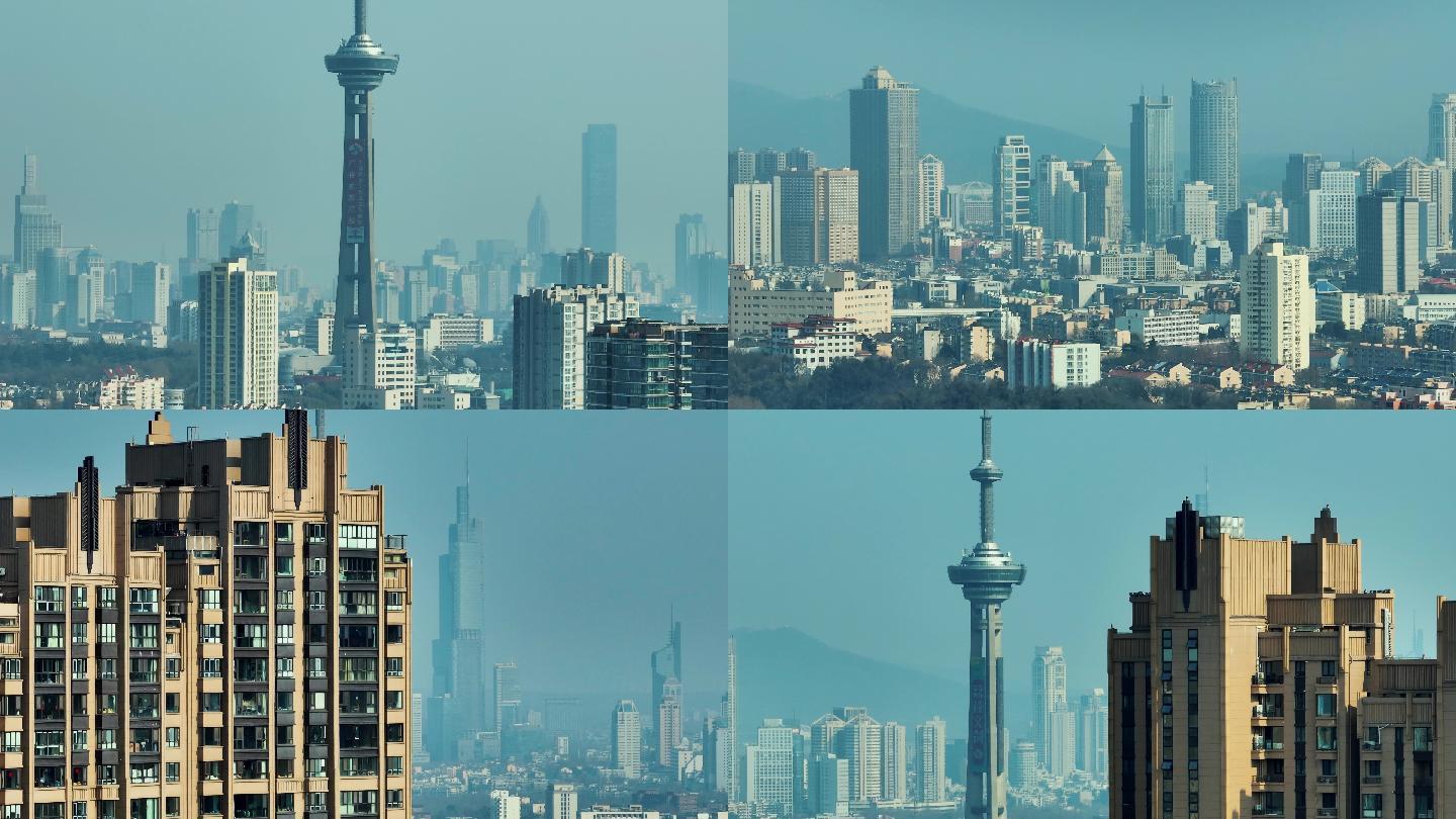 长焦下的雾霾南京城