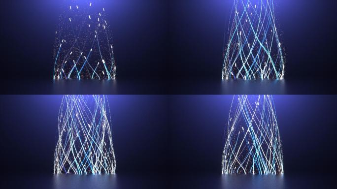 发光粒子抽象网络数据传输未来科技动态视频