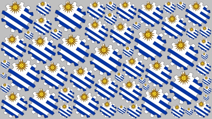 乌拉圭国旗背景视频素材