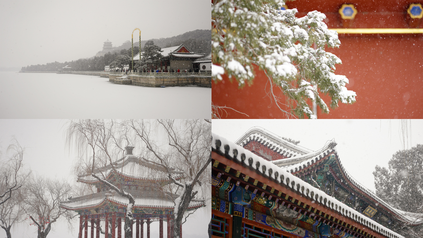 【4K】北京颐和园大雪02-日景空镜