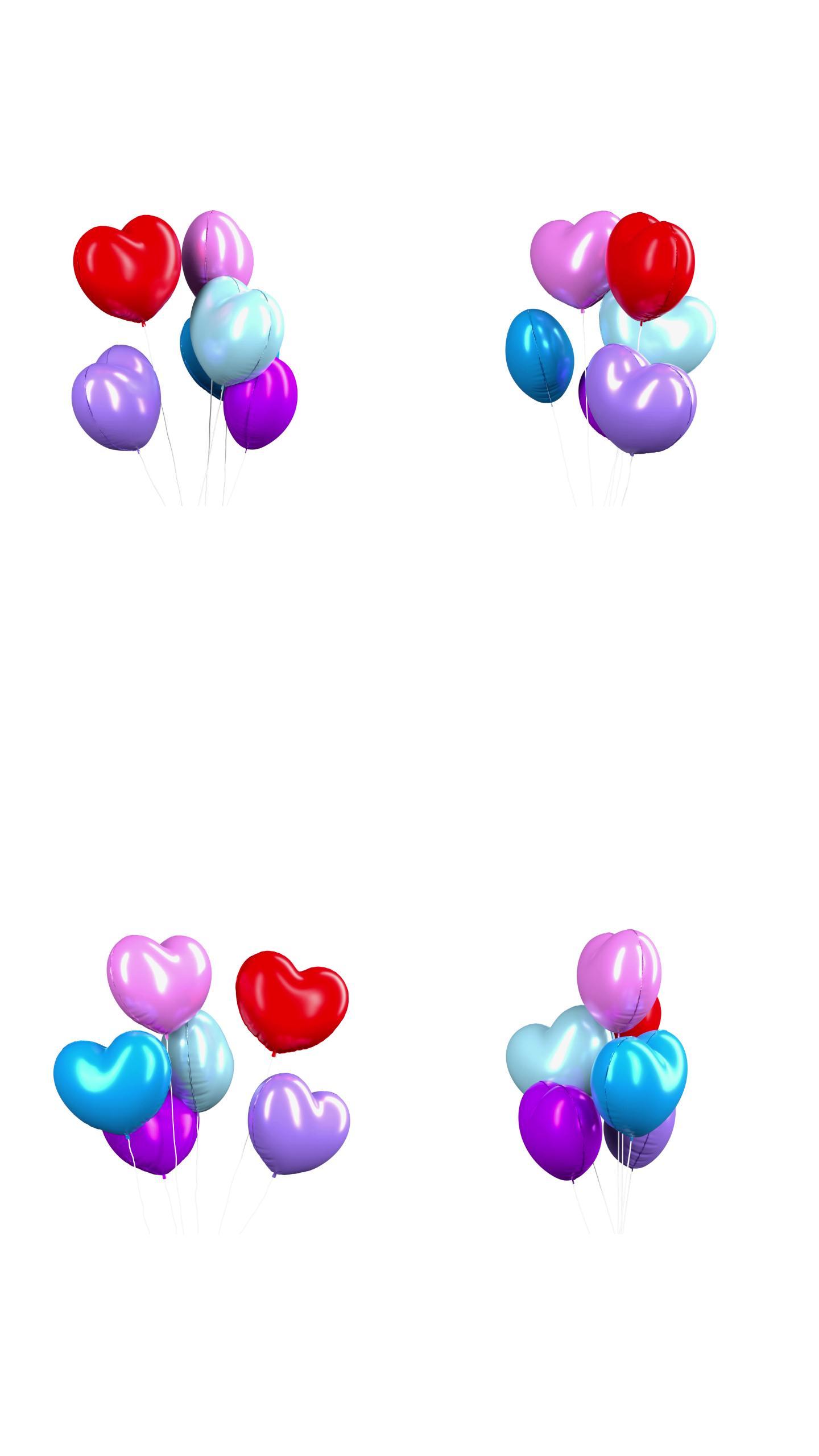 心形环形情人节气球