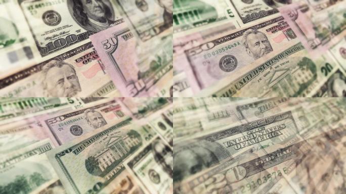美国货币特效动画合成元素美金