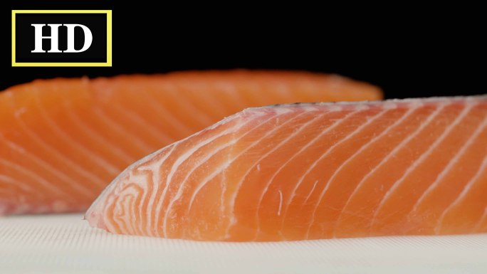 三文鱼 日料 切割 美食视频素材