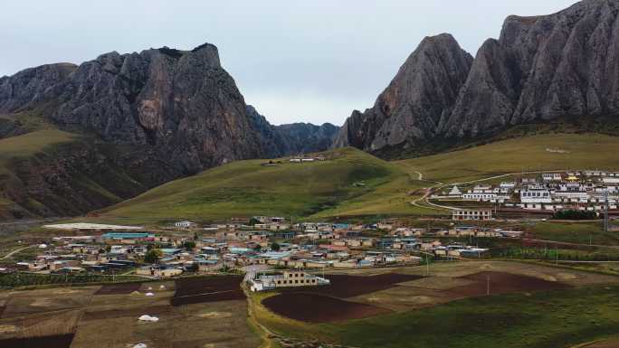 甘南夏河甘加秘境航拍风景