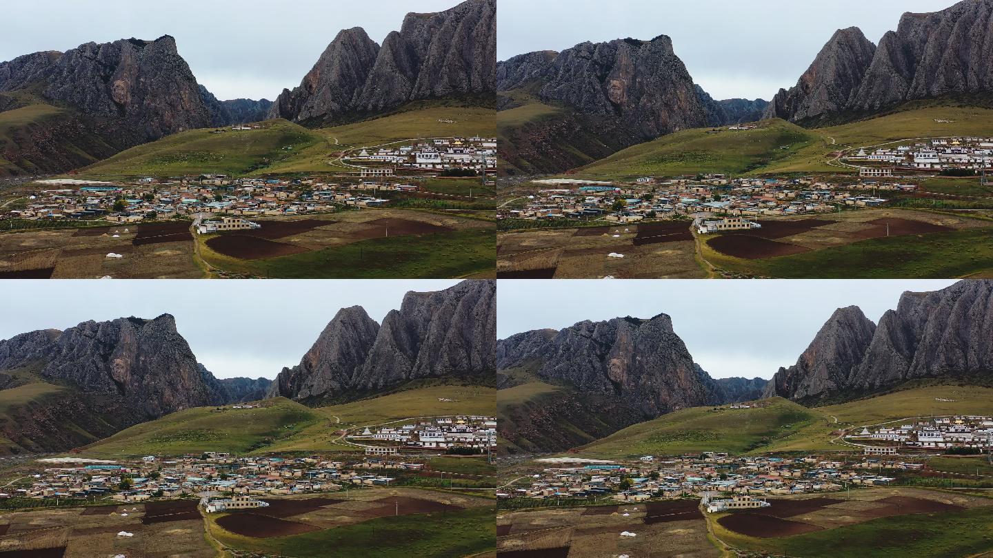 甘南夏河甘加秘境航拍风景