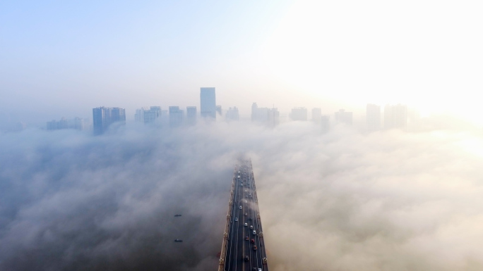 株洲  株洲航拍 株洲云海 株洲平流雾