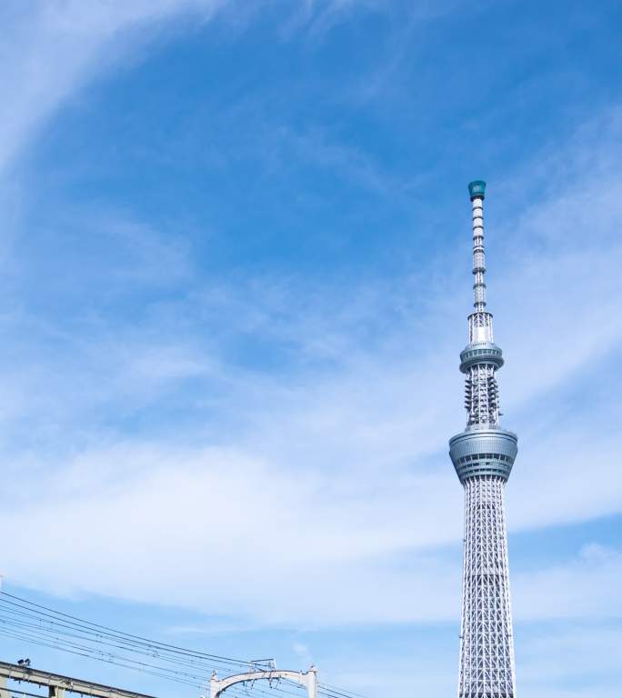 城市建筑竖屏桥梁延时车流