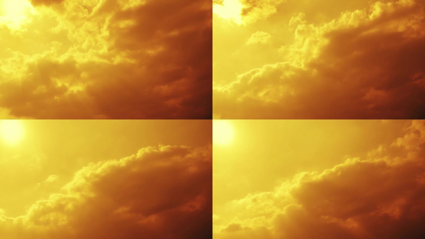 【HD天空】太阳金云金光治愈温暖烈日暖阳