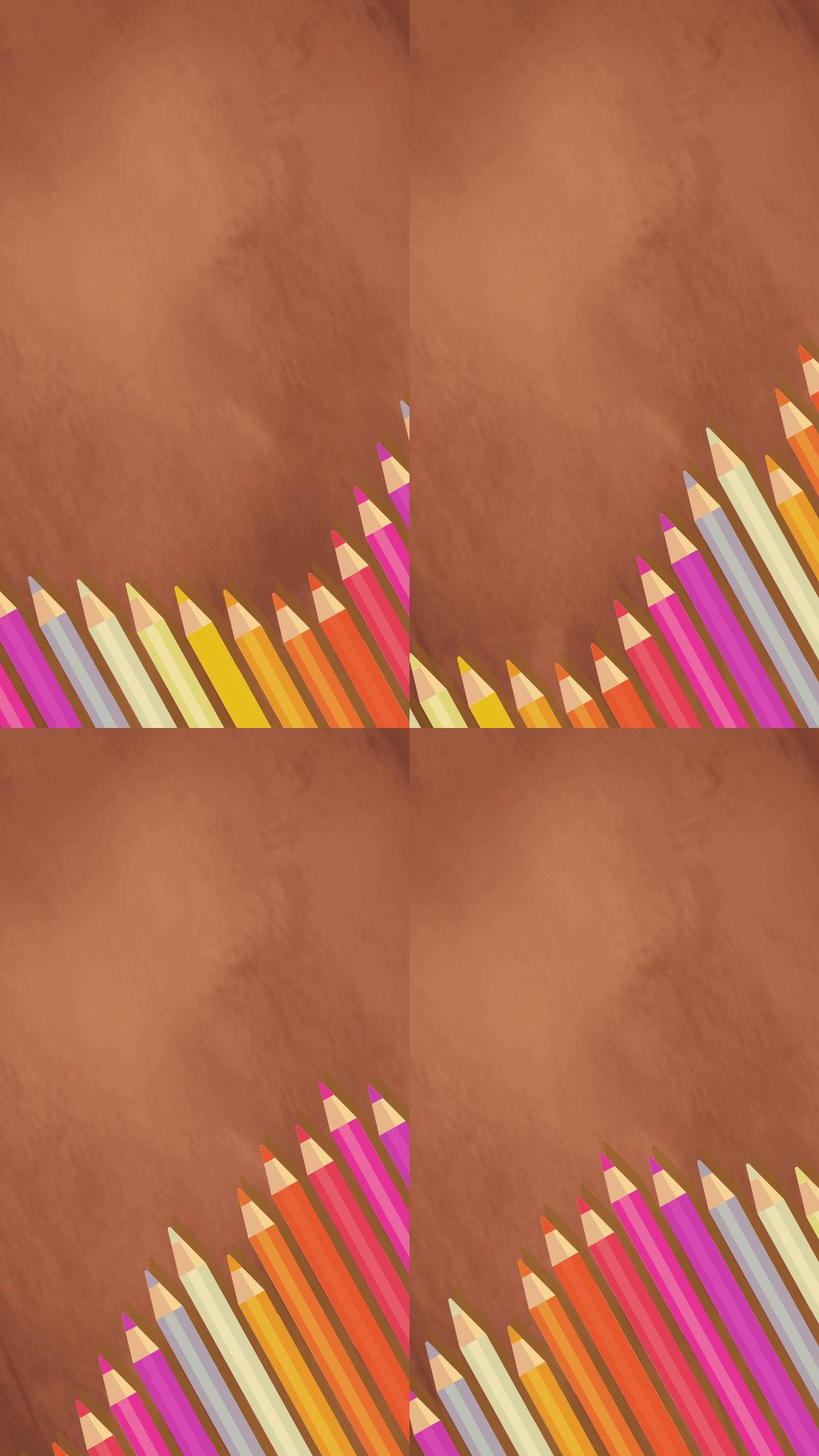 动画笔背景彩色铅笔竖屏创意设计素描教程