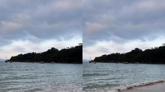 美丽的海景竖版海滩大海短视频海浪