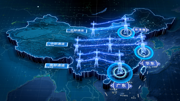 【原创】西电东送科技地图