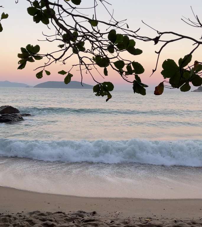 海滩上波光粼粼的美景