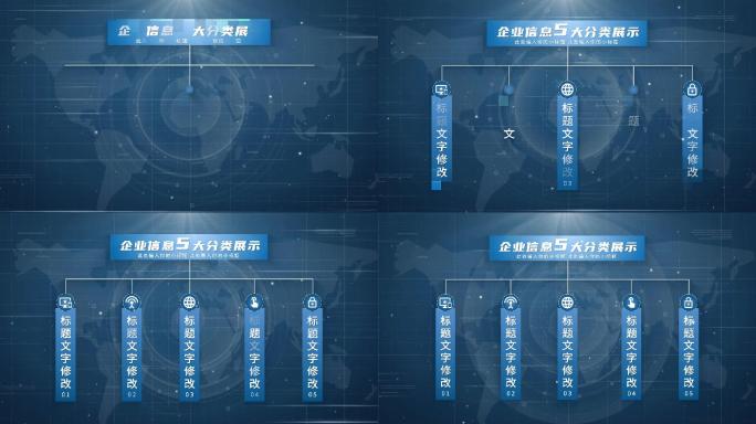 【5】科技组织结构图ae模板五