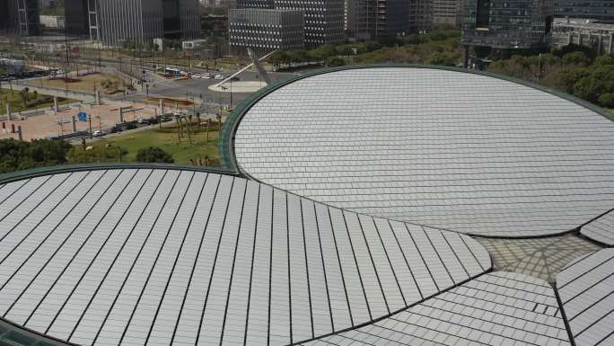 4K原素材-航拍上海东方艺术中心