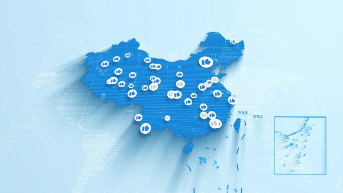 简洁中国地图4K