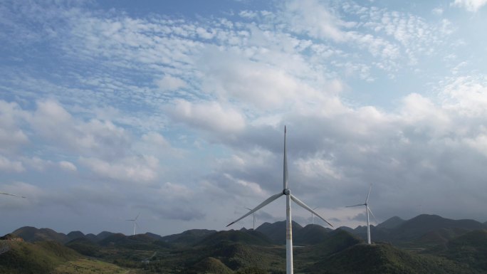 风车山云海延时摄影晴空天空