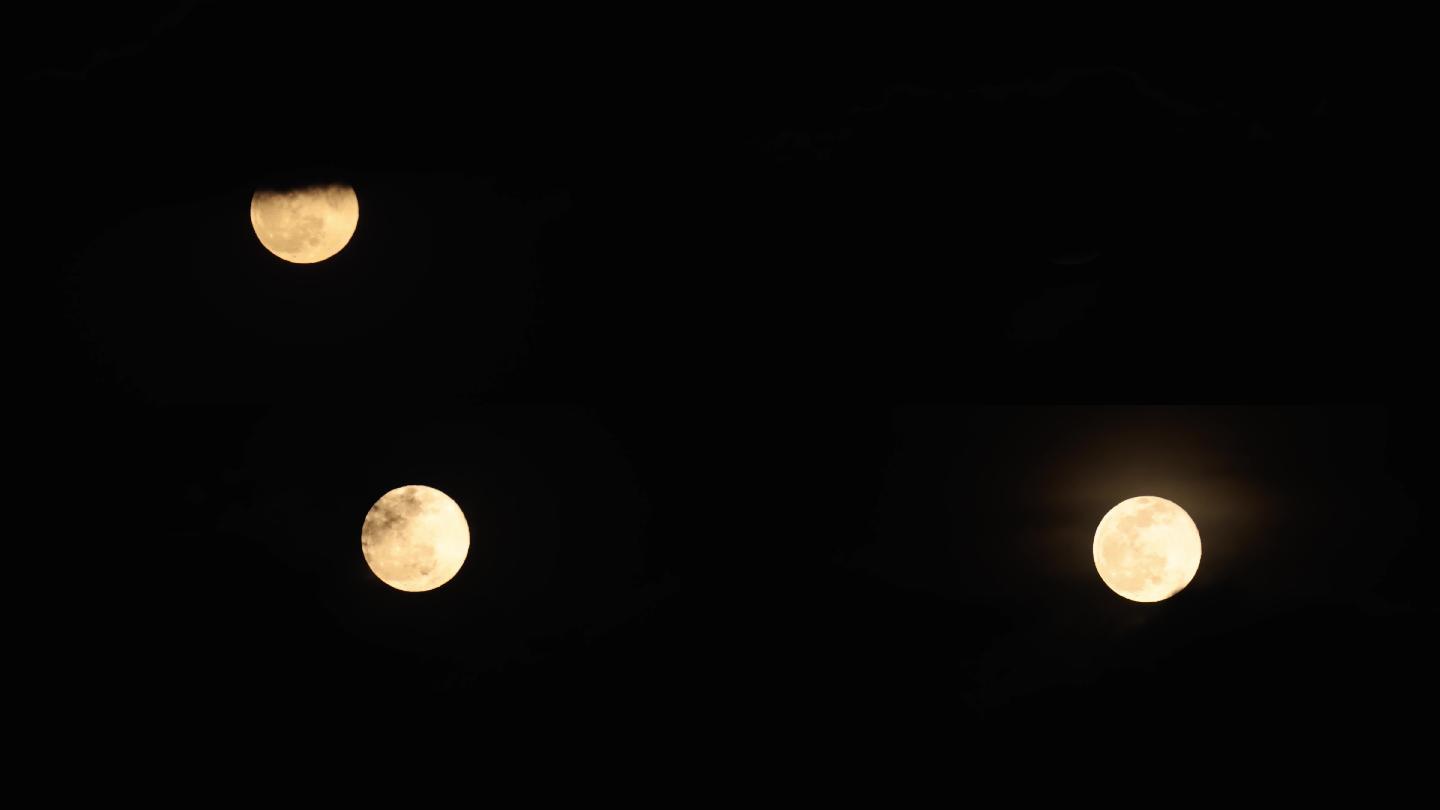 云遮月月亮4K视频素材