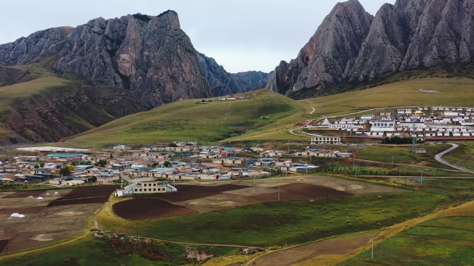 甘南夏河甘加秘境航拍风景