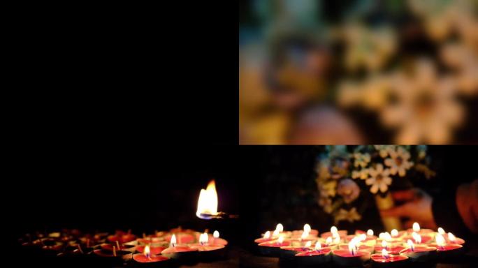 抖音微信朋友圈视频素材蜡烛菊花哀悼祭奠