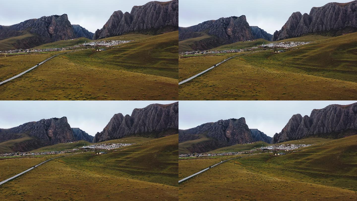 甘南夏河甘加秘境航拍风景